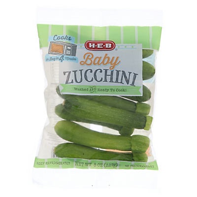 slide 1 of 1, H-E-B Baby Zucchini, 8 oz