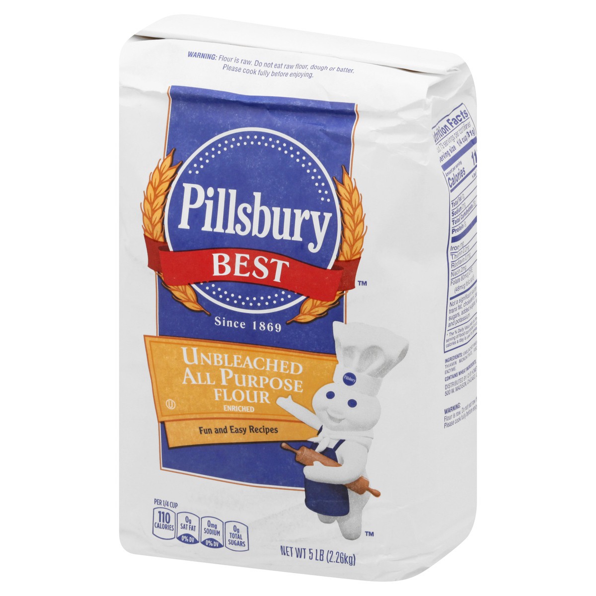 slide 10 of 13, Pillsbury Best Unbleached All Purpose Flour, 5 Lb Bag, 80 oz