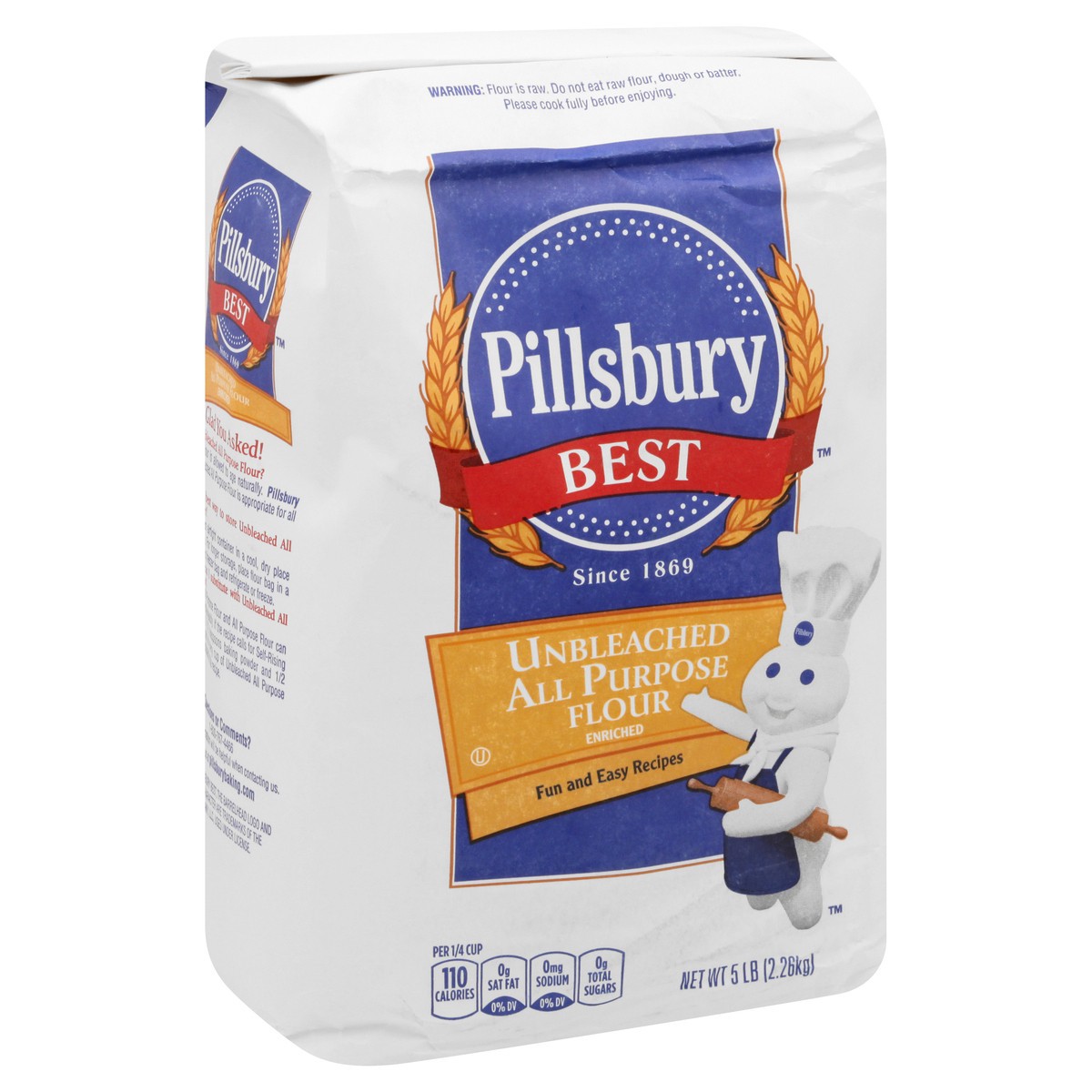 slide 2 of 13, Pillsbury Best Unbleached All Purpose Flour, 5 Lb Bag, 80 oz