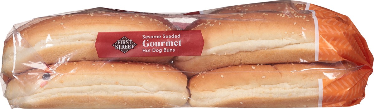 slide 9 of 14, First Street Sesame Gourmet Hot Dog Rolls, 32 oz