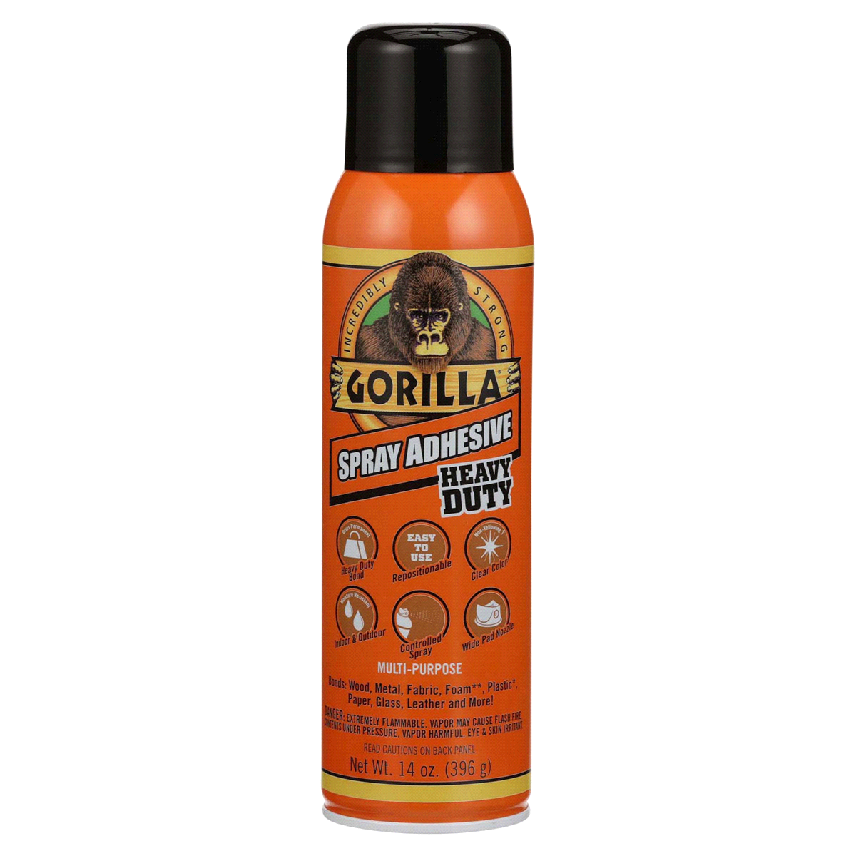 slide 1 of 4, Gorilla Spray Adhesive, 14 oz