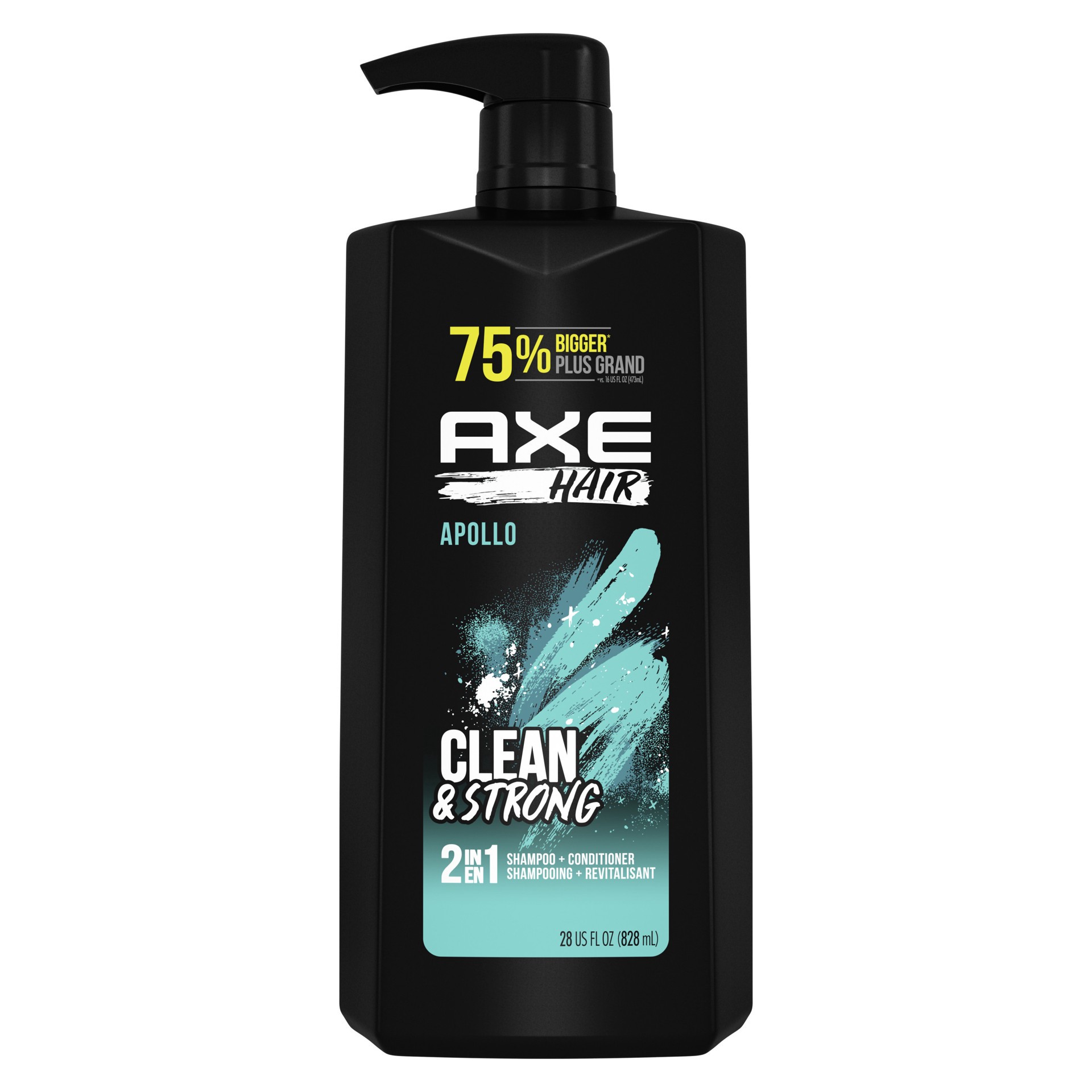 slide 1 of 3, AXE 2-in-1 Shampoo & Conditioner Apollo Wash & Care, 28 oz, 28 oz