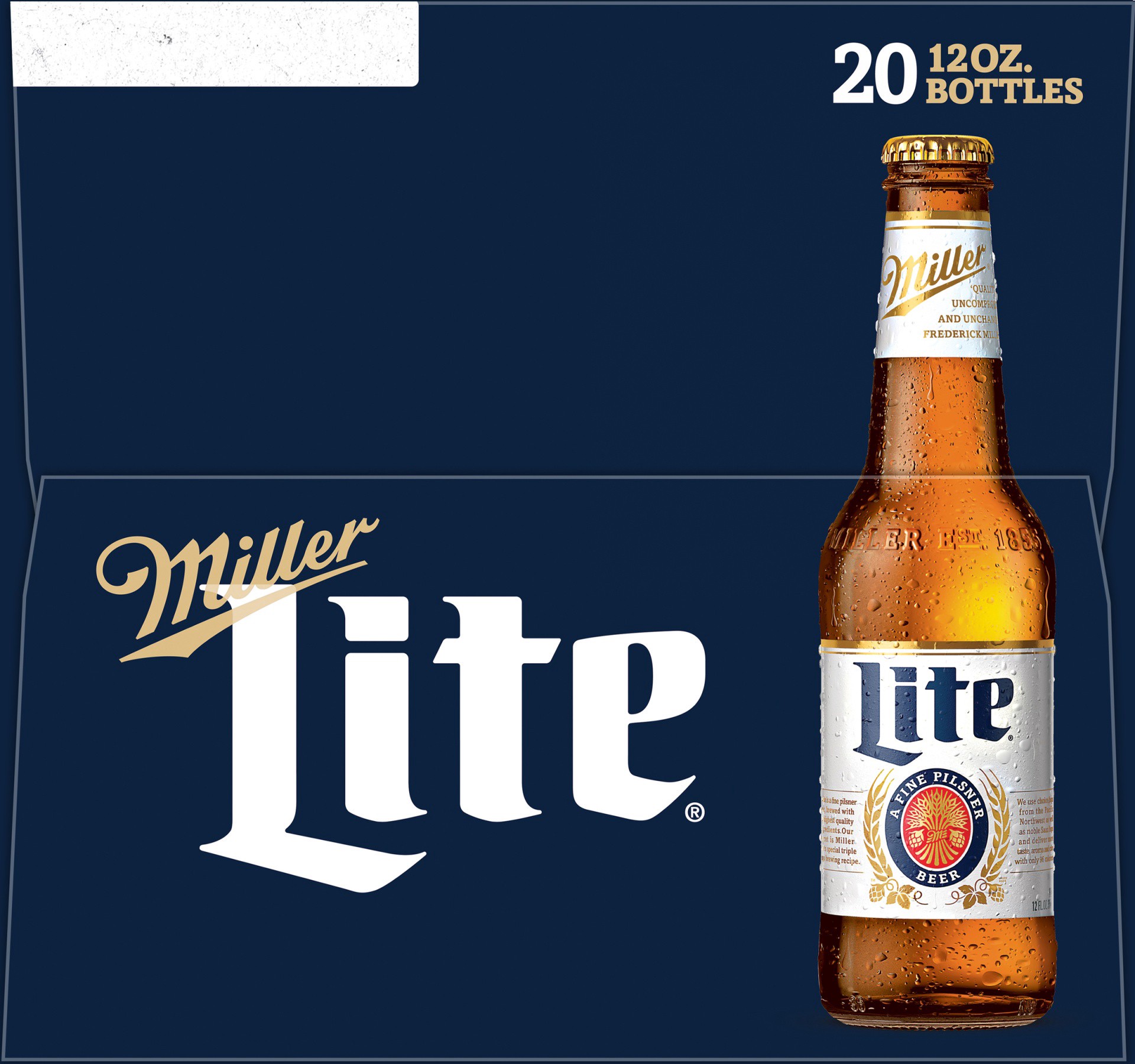 slide 3 of 6, Miller Lite Beer Bottles Longneck, 1 ct