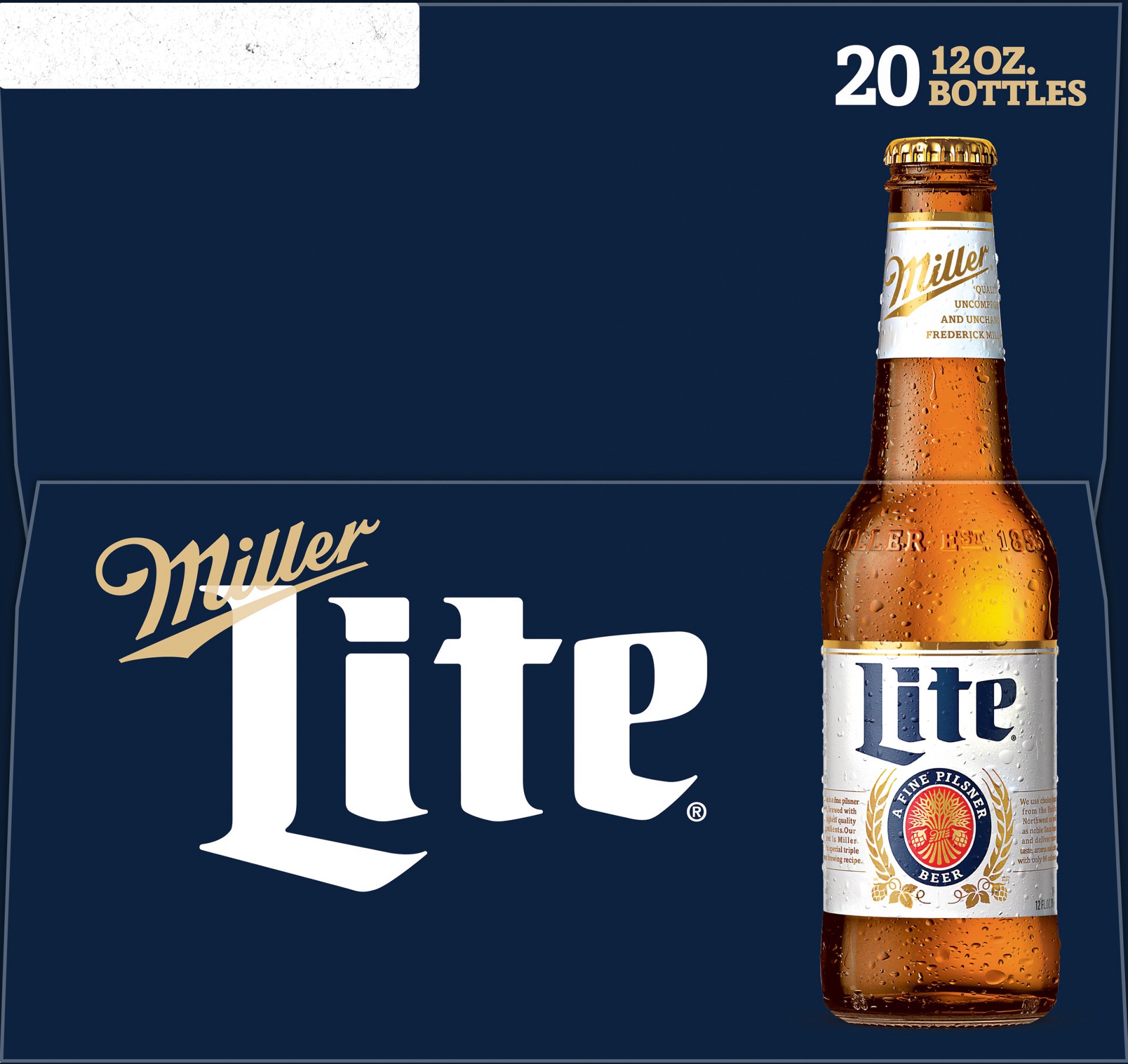 slide 5 of 6, Miller Lite Beer Bottles Longneck, 1 ct
