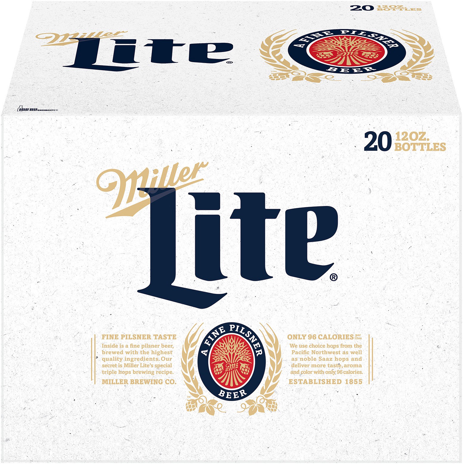 slide 1 of 6, Miller Lite Beer Bottles Longneck, 1 ct