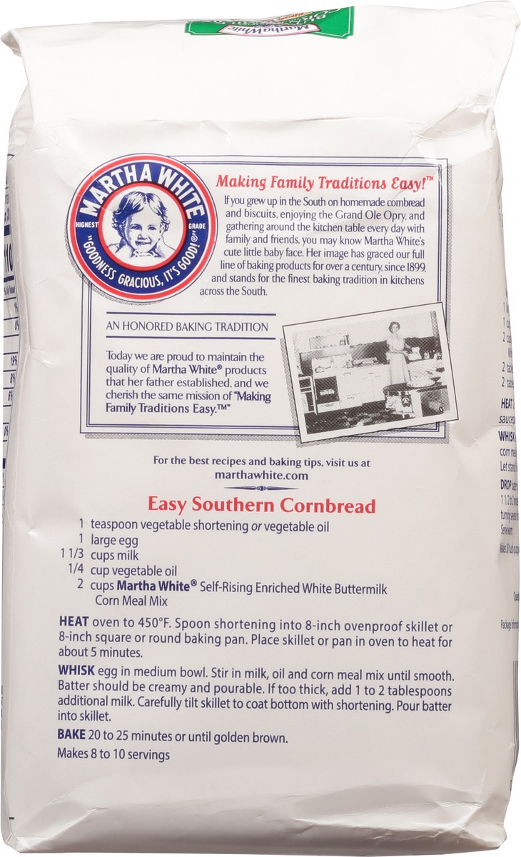 slide 7 of 9, Martha White Self-Rising Buttermilk White Corn Meal Mix, 2 Lb, 32 oz