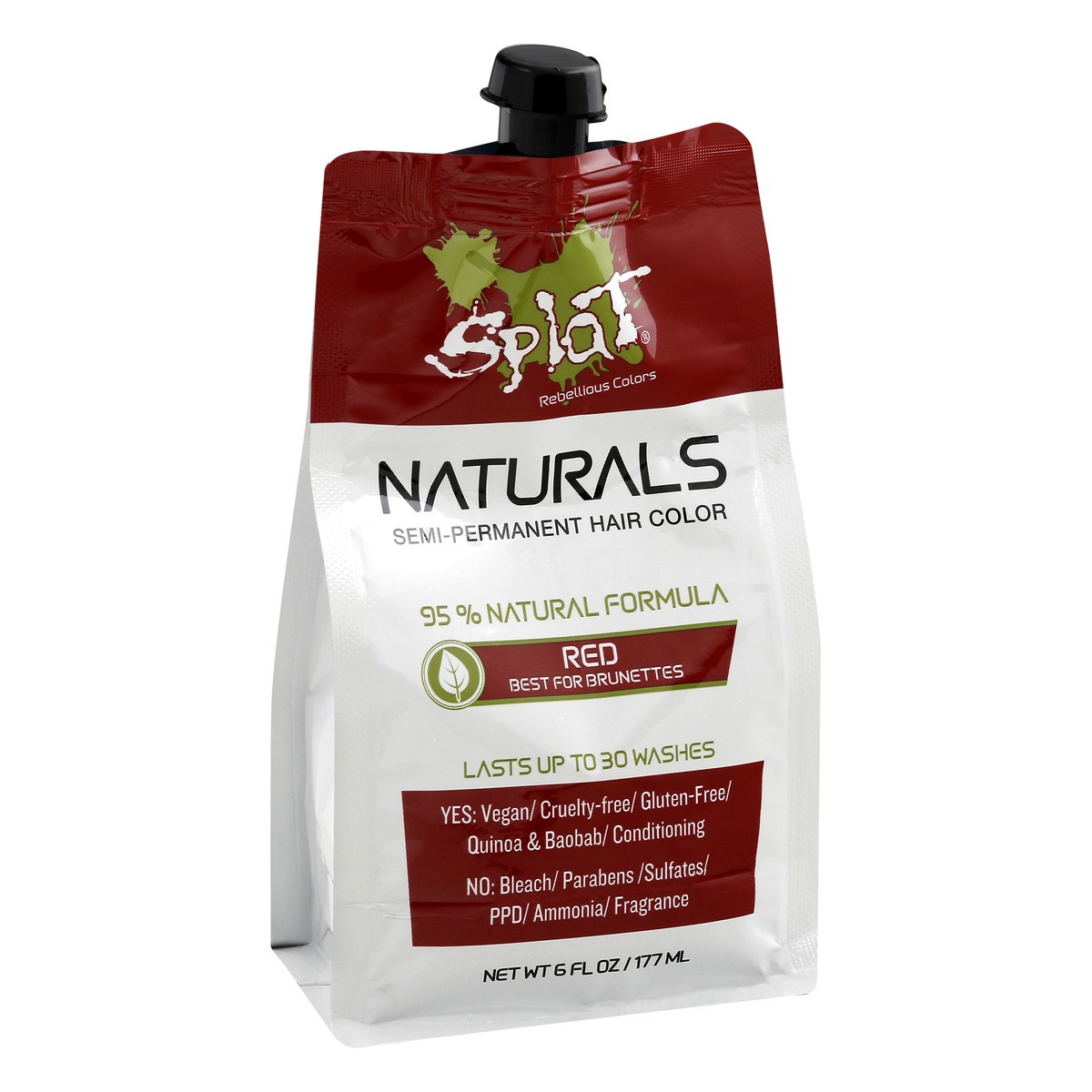 slide 6 of 9, Splat Naturals Semi-Permanent Red Hair Color 6 oz, 6 oz