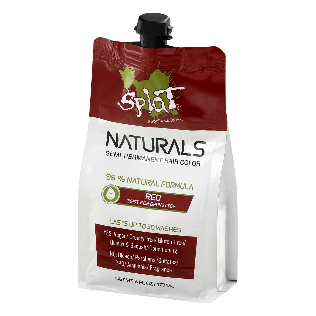 slide 3 of 9, Splat Naturals Semi-Permanent Red Hair Color 6 oz, 6 oz