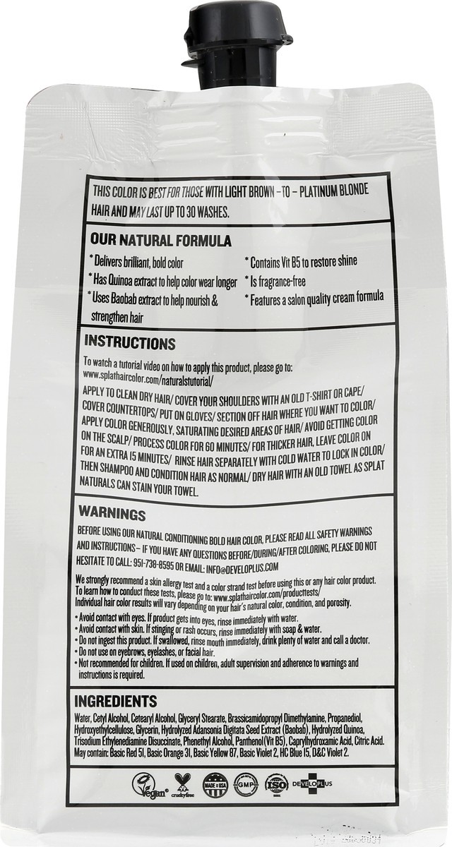 slide 4 of 9, Splat Naturals Semi-Permanent Red Hair Color 6 oz, 6 oz