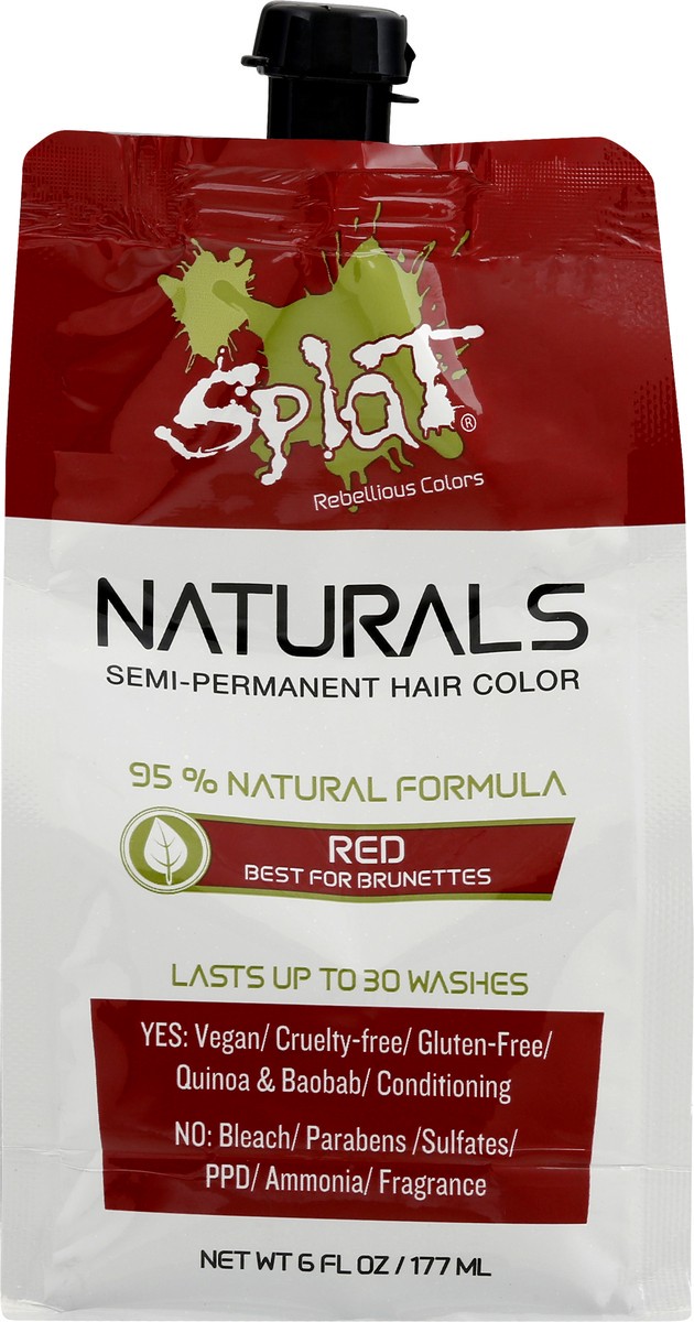 slide 5 of 9, Splat Naturals Semi-Permanent Red Hair Color 6 oz, 6 oz