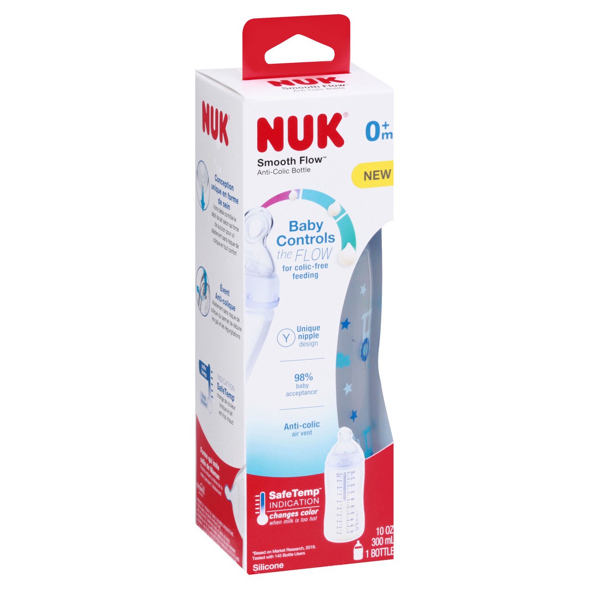 slide 2 of 9, NUK Smooth Flow Anti-Colic 10 Ounce Bottle 1 ea, 10 oz