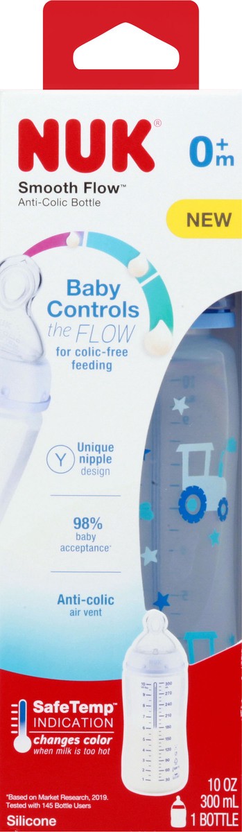 slide 3 of 9, NUK Smooth Flow Anti-Colic 10 Ounce Bottle 1 ea, 10 oz