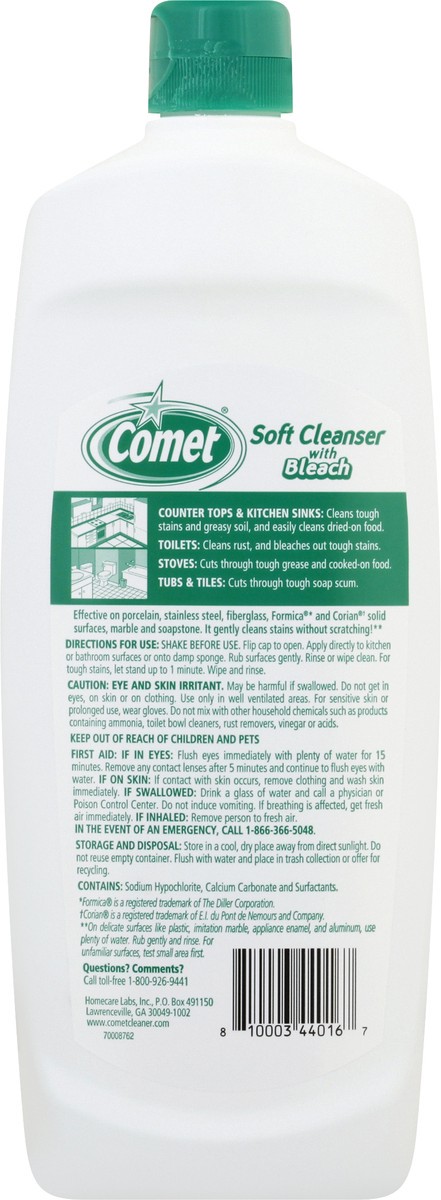 slide 3 of 9, Comet Soft Cleanser, Cream, 24 Ounce, 24 oz