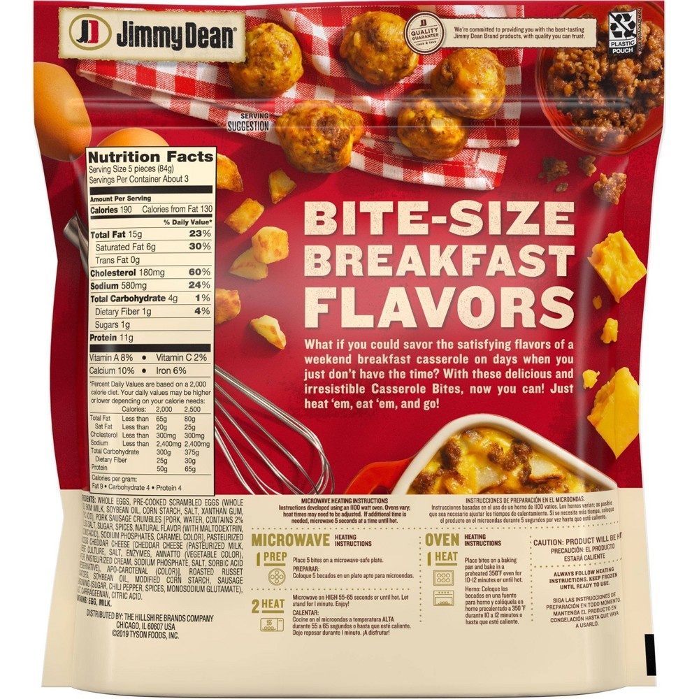 Jimmy Dean Casserole Bites Sausage Egg And Cheese 9 Oz Shipt