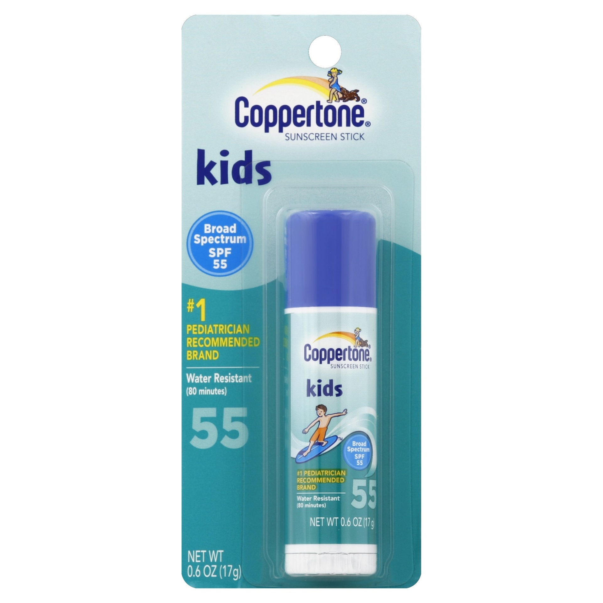 slide 1 of 2, Coppertone Kids Broad Spectrum SPF 55 Sunscreen Stick, 1 oz