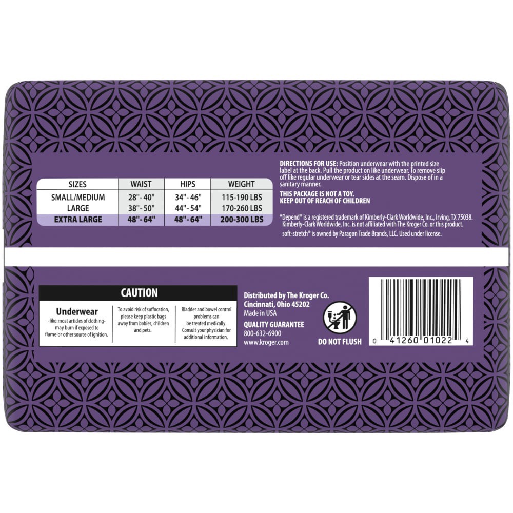 slide 6 of 6, Kroger Women's Xl Maximum Absorbency Underwear, 14 ct