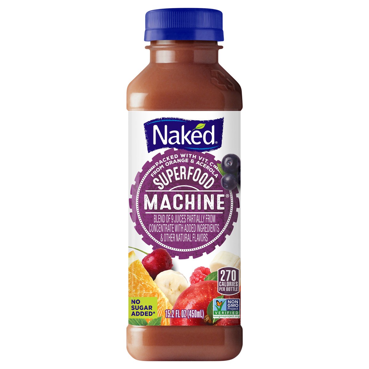 slide 1 of 7, Naked Juice Raspberry Cherry ACAI - 15.20 fl oz, 15.20 fl oz