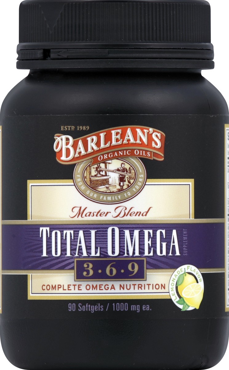 slide 1 of 3, Barlean's Total Omega, 90 ct