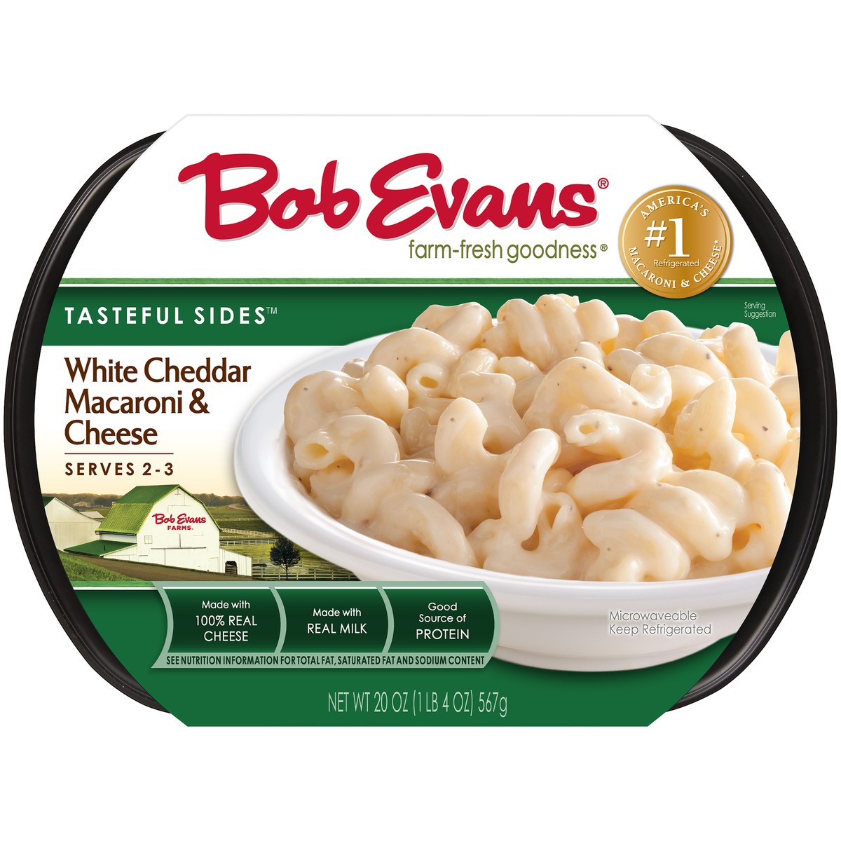 slide 7 of 9, Bob Evans Tasteful Sides White Cheddar Macaroni & Cheese 20 oz. Sleeve, 20 oz