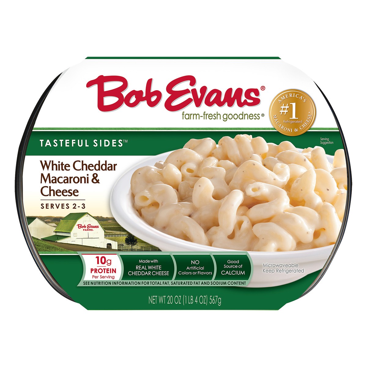 slide 9 of 9, Bob Evans Tasteful Sides White Cheddar Macaroni & Cheese 20 oz. Sleeve, 20 oz