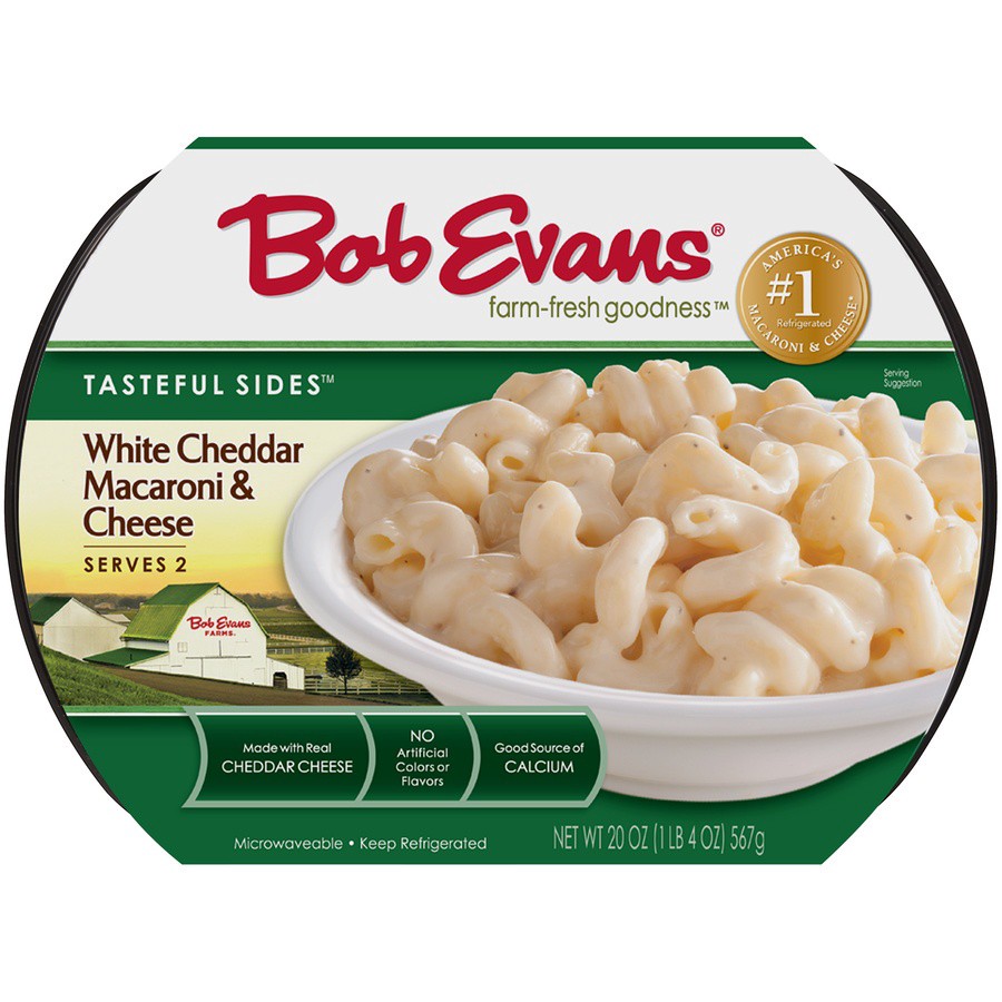 slide 1 of 9, Bob Evans Tasteful Sides White Cheddar Macaroni & Cheese 20 oz. Sleeve, 20 oz