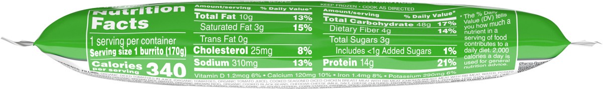 slide 4 of 7, EVOL Evol Cilantro Lime Chicken Burrito, Frozen Meal, 6 oz., 6 oz