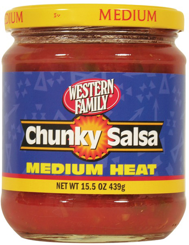 slide 1 of 1, Western Family Chunky Salsa Medium Heat, 15.5 oz