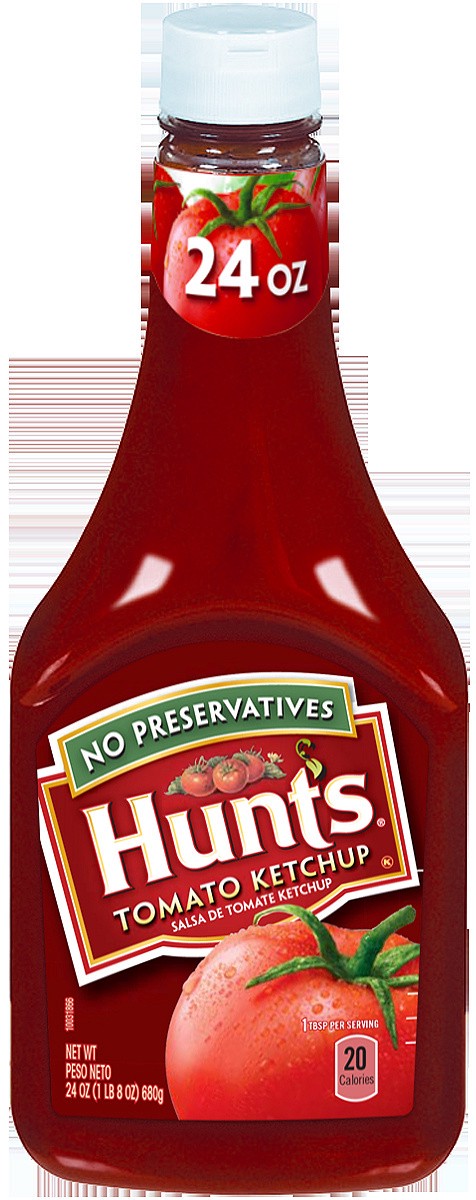 slide 1 of 4, Hunt's Squeeze Tomato Ketchup, 24 oz