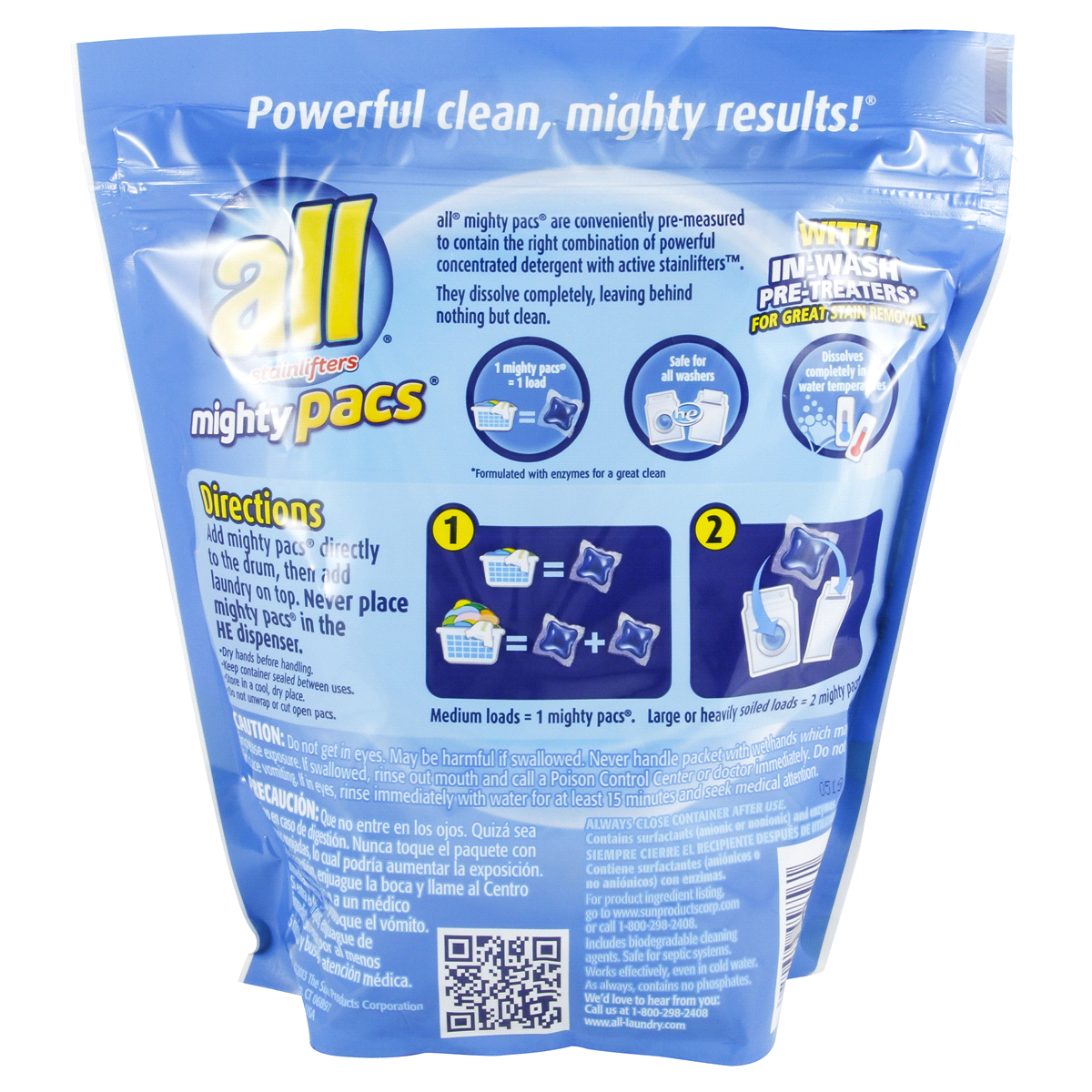 slide 2 of 2, All Mighty Pacs Stainlifter Laundry Detergent, 48 ct