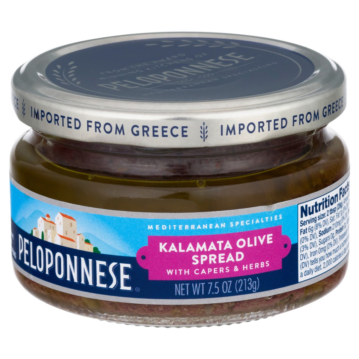 slide 3 of 9, Peloponnese Kalamata Olive Spread, 7 oz