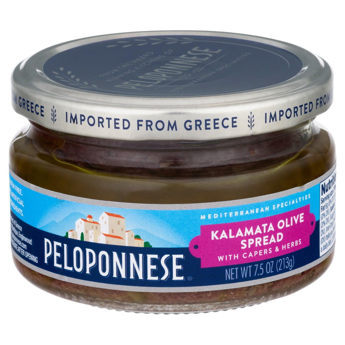 slide 1 of 9, Peloponnese Kalamata Olive Spread, 7 oz