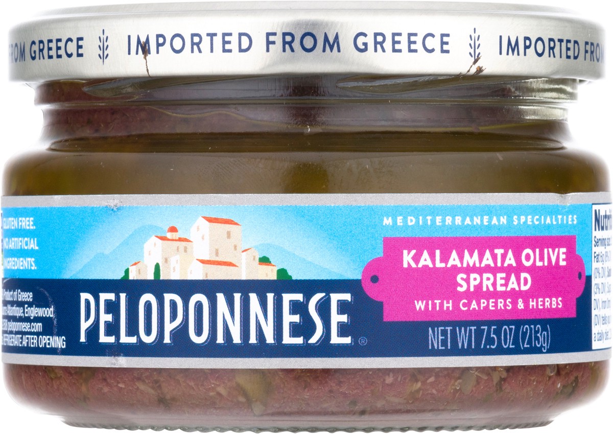 slide 6 of 9, Peloponnese Kalamata Olive Spread, 7 oz