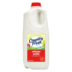 Country Fresh Whole Milk With Vitamin D 64 oz Half Gallon