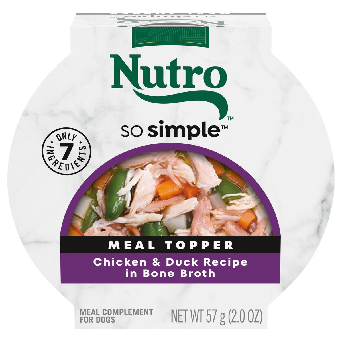 slide 1 of 4, Nutro So Simple Chicken & Duck Recipe in Brone Broth Meal Complement for Dogs 2.0 oz, 2 oz