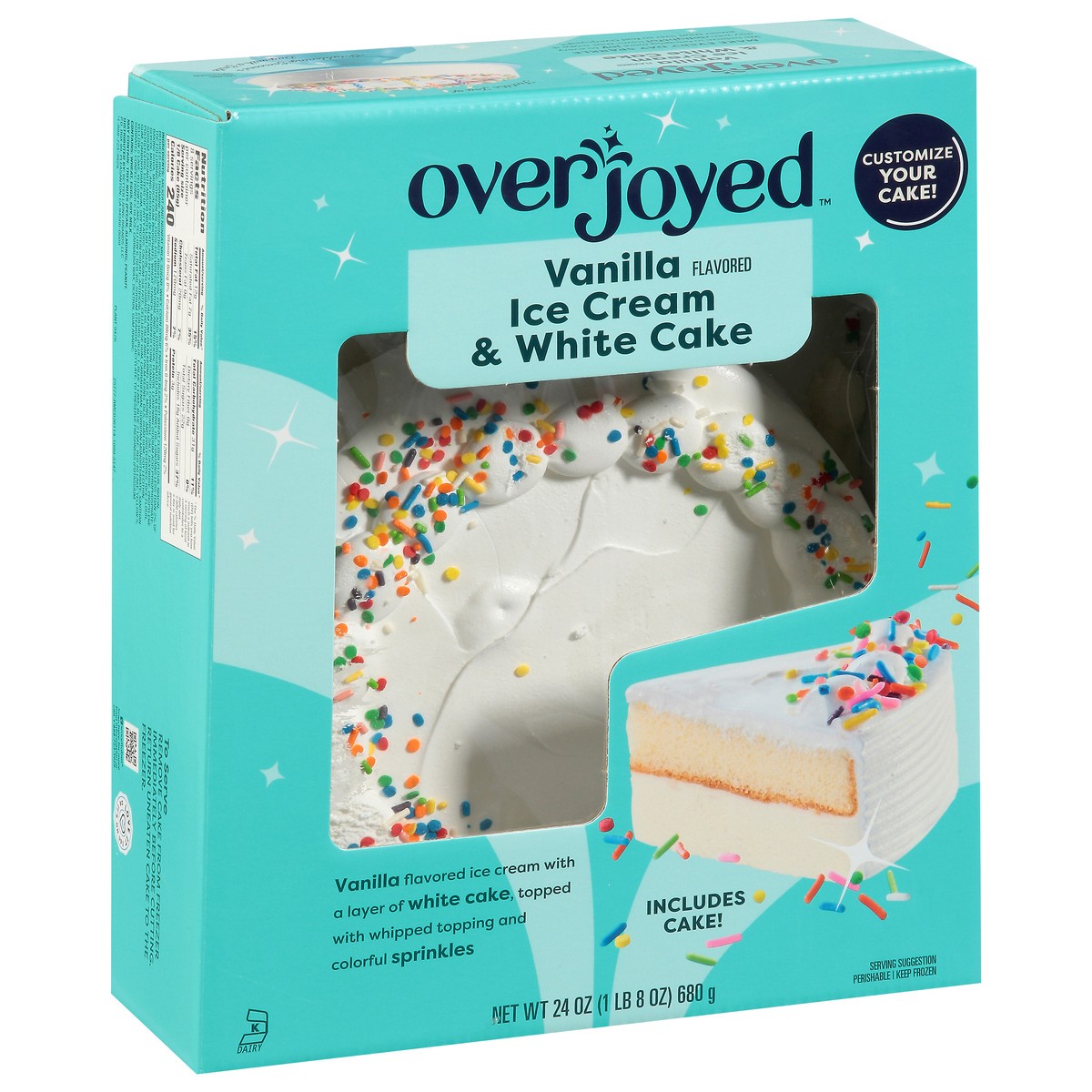 slide 4 of 4, Overjoyed Vanilla Ice Cream Cake 8 Inch - 24 Oz, 24 oz