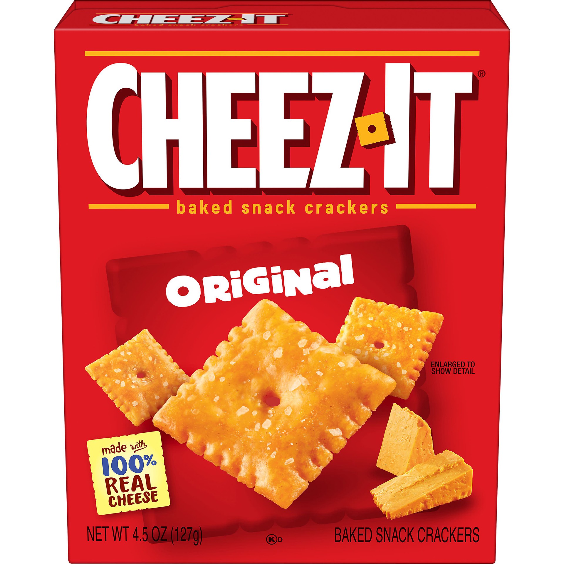 slide 1 of 5, Cheez-It Cheese Crackers, Baked Snack Crackers, Office and Kids Snacks, Original, 4.5oz Box, 1 Box, 4.5 oz