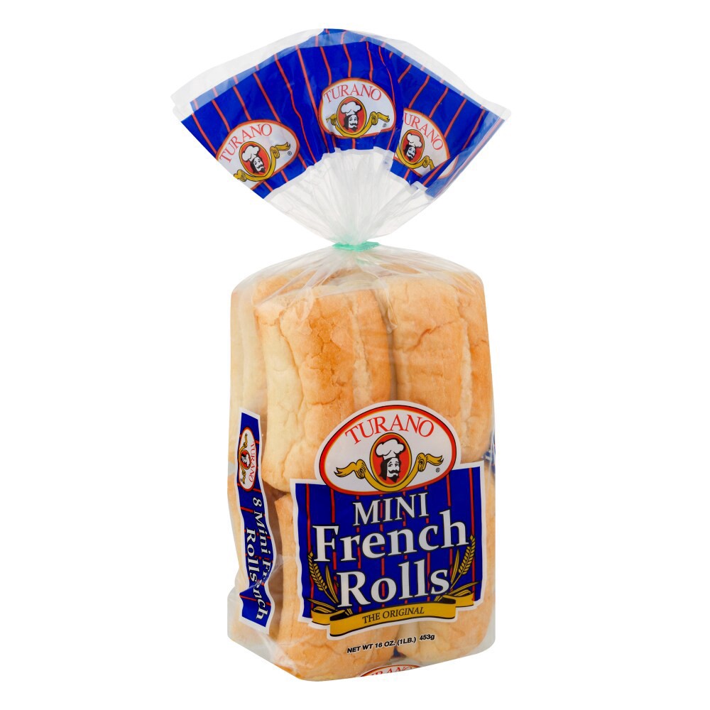 slide 2 of 2, Turano Mini French Rolls The Original, 16 oz