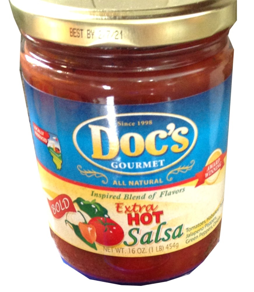 slide 1 of 1, Doc's Gourmet Extra Hot Salsa, 16 oz