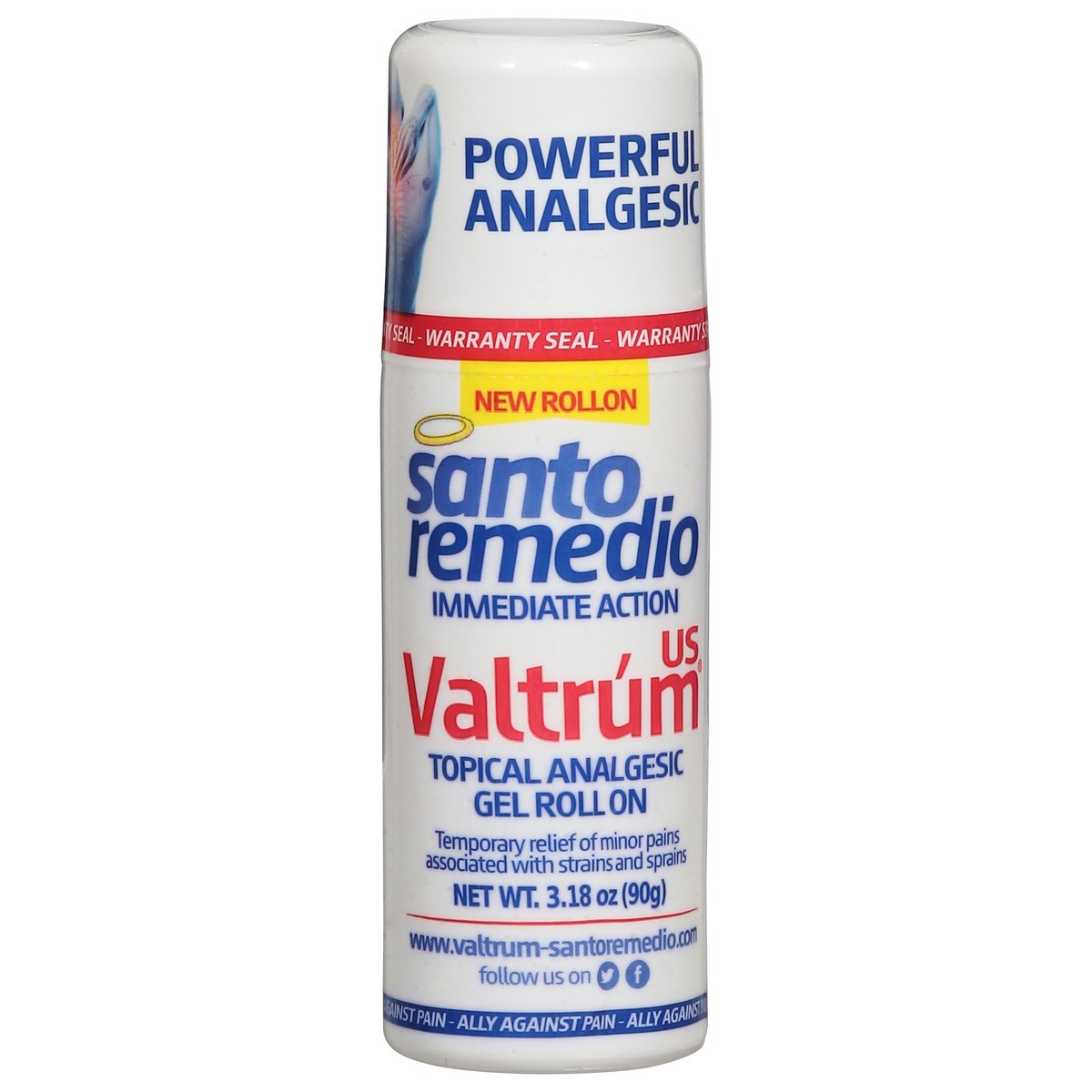 slide 1 of 3, Valtrum Gel Roll On Topical Analgesic 3.18 oz, 3.18 oz