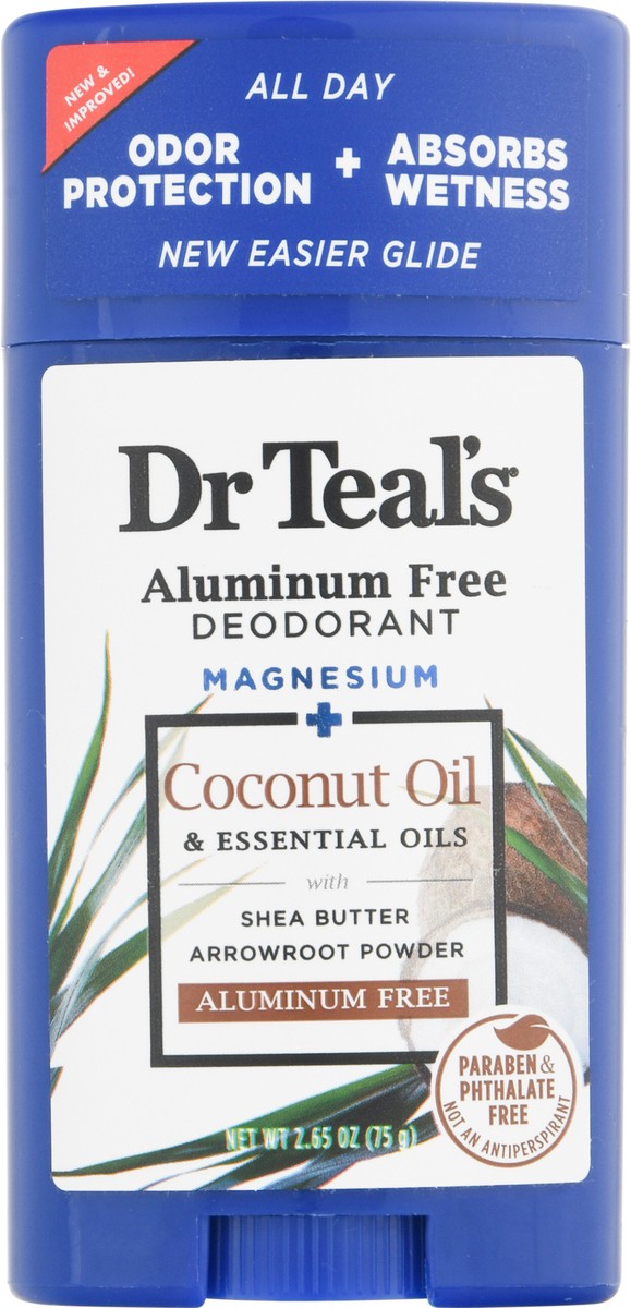 slide 5 of 13, Dr. Teal's Coconut Oil Aluminum Free Deodorant 2.65 oz, 2.65 oz