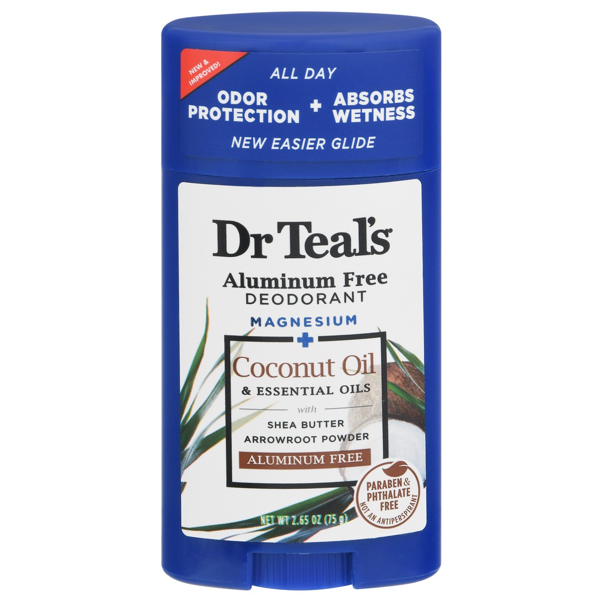 slide 2 of 13, Dr. Teal's Coconut Oil Aluminum Free Deodorant 2.65 oz, 2.65 oz