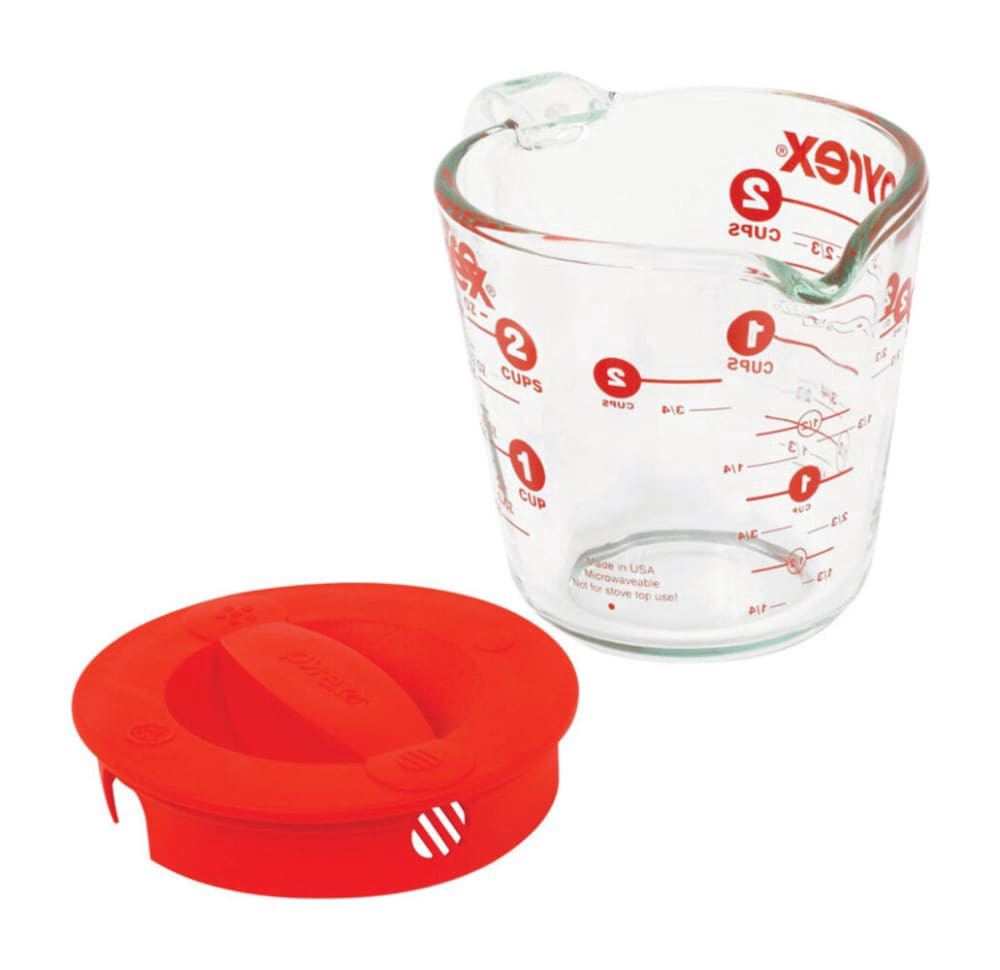 slide 2 of 2, Pyrex 2-Cup Measuring Cup With Lid, 1 ct