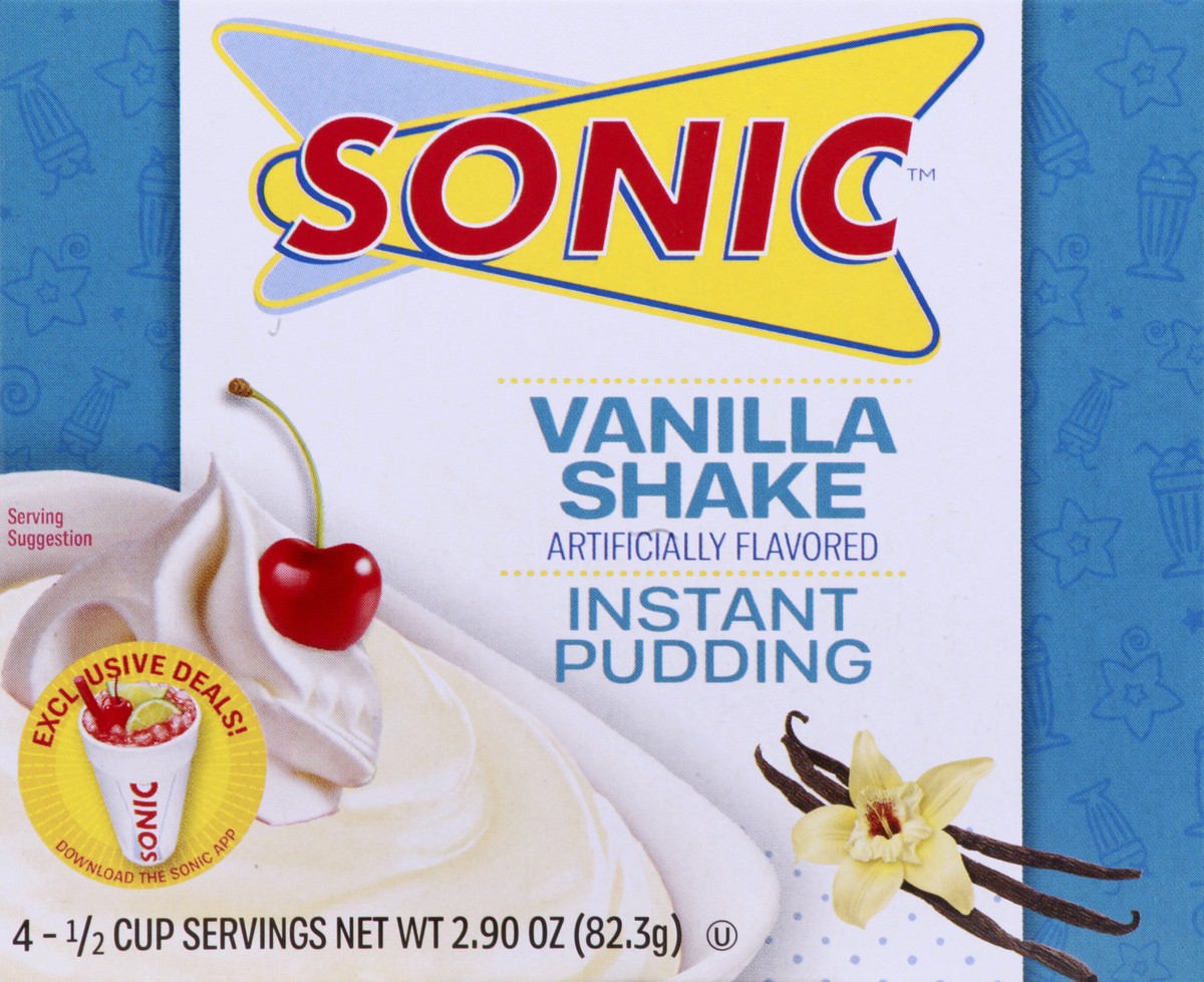 slide 3 of 9, Sonic Vanilla Shake Instant Pudding, 2.9 oz