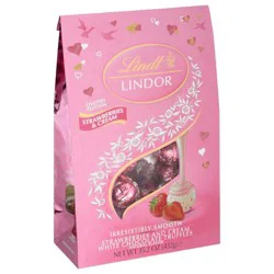 Lindt, Lindor Strawberries And Cream White Chocolate Truffles, 15.2 Oz