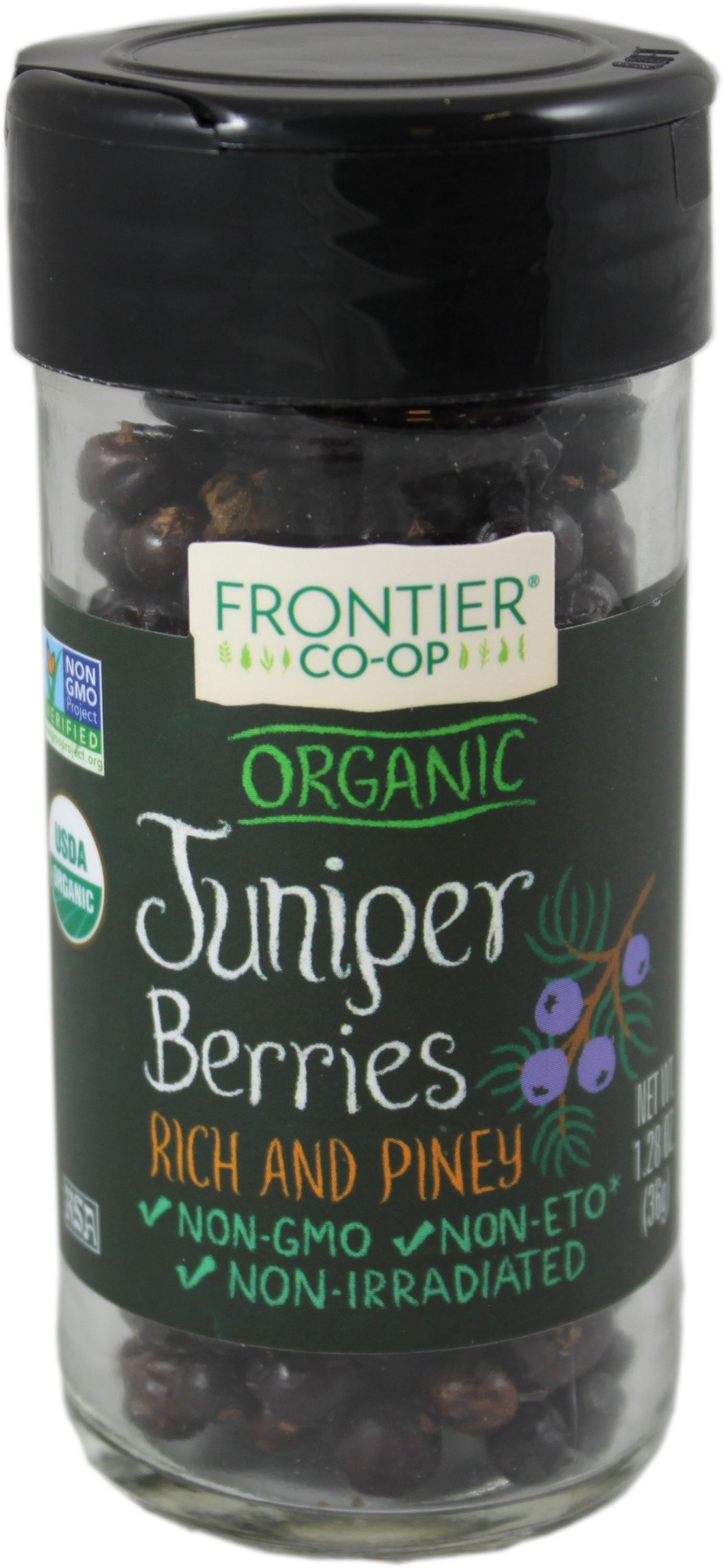slide 1 of 1, Frontier Co-Op Whole Juniper Berries, 1.28 oz