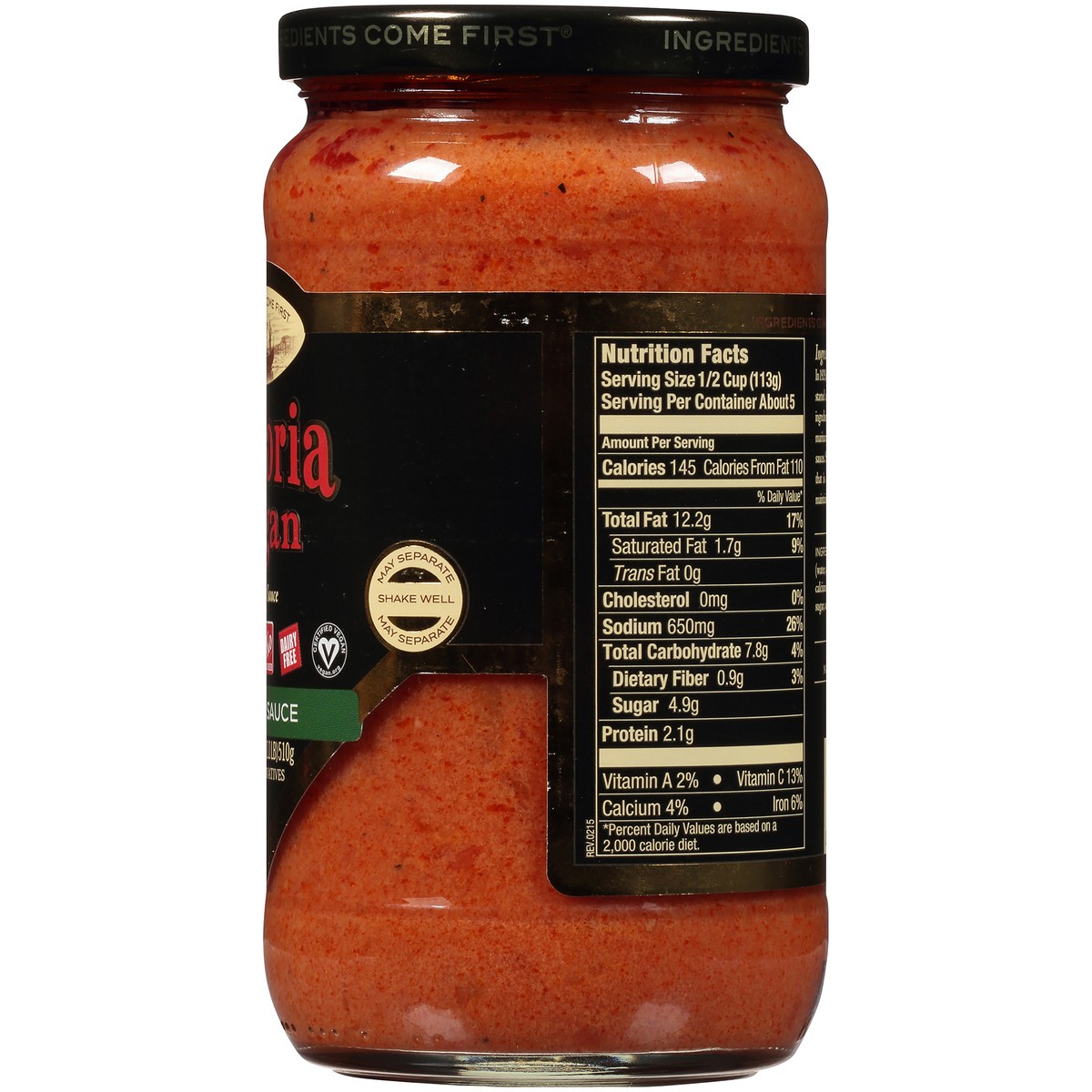 slide 3 of 7, Victoria Vegan Vodka Sauce 18 oz. Jar, 18 oz