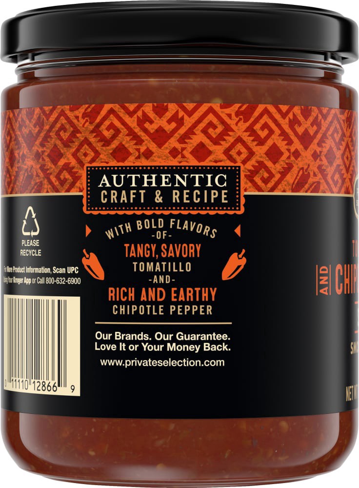 slide 4 of 4, Private Selection Tomatillo And Chipotle Pepper Medium Salsa, 16 oz