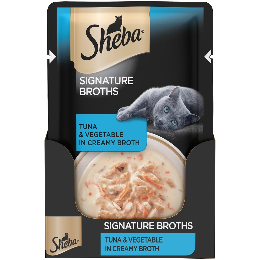 slide 1 of 1, Sheba Broths Creamy Tuna & Vegetable, 2 ct; 1.4 oz