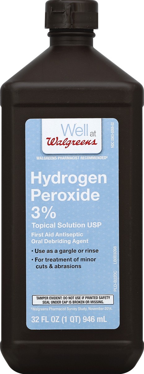 slide 2 of 2, Walgreens 3% Hydrogen Peroxide, 32 fl oz