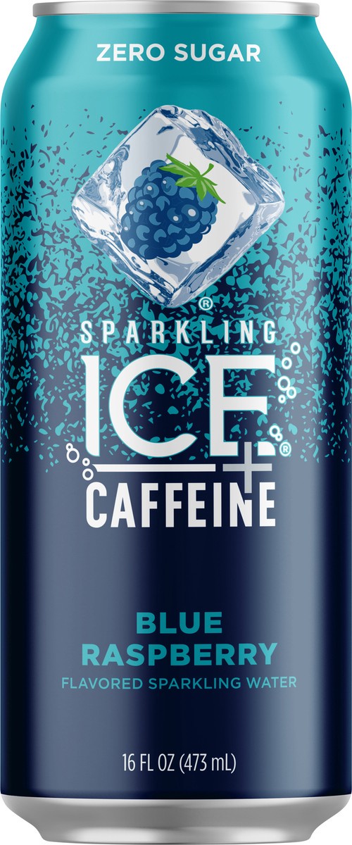 slide 1 of 4, Sparkling ICE Caffeine Blue Raspberry 16 fl oz Cans, 16 oz